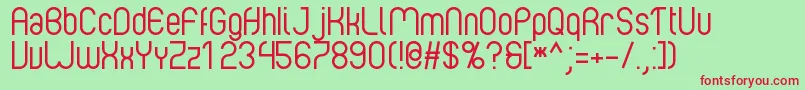 Fonte Albertino 1 0 – fontes vermelhas em um fundo verde