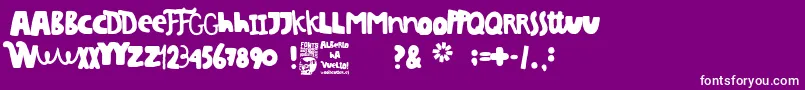 Alberto ha Vuelto Font – White Fonts on Purple Background