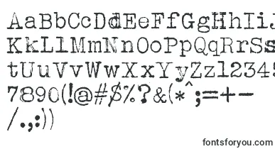 Albertsthal Typewriter font – print Fonts