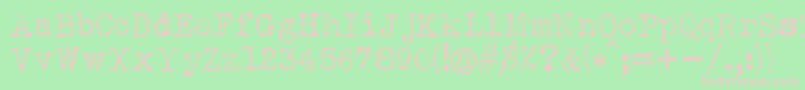 Albertsthal Typewriter Font – Pink Fonts on Green Background