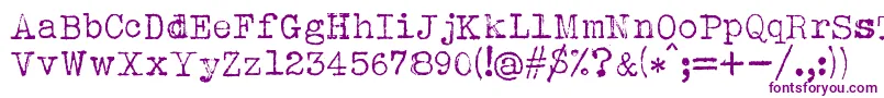 Albertsthal Typewriter Font – Purple Fonts on White Background