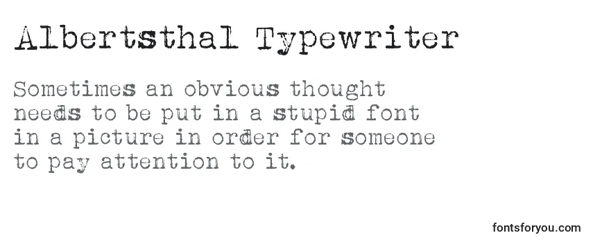 フォントAlbertsthal Typewriter