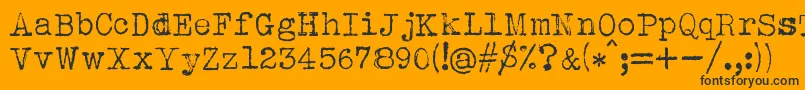 Albertsthal Typewriter Font – Black Fonts on Orange Background