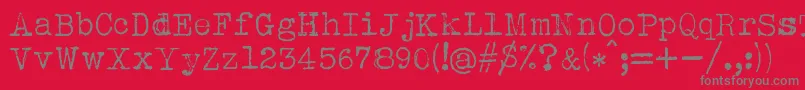 Albertsthal Typewriter Font – Gray Fonts on Red Background