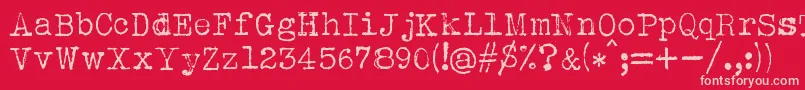 Więcej informacji o czcionce Albertsthal Typewriter Czcionka Albertsthal Typewriter – różowe czcionki na czerwonym tle