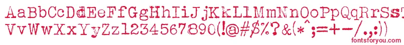 Albertsthal Typewriter Font – Red Fonts on White Background