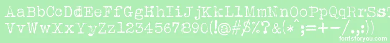 Albertsthal Typewriter Font – White Fonts on Green Background