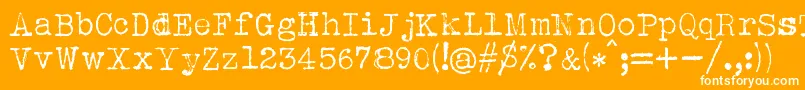 Albertsthal Typewriter Font – White Fonts on Orange Background