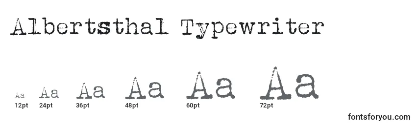 Größen der Schriftart Albertsthal Typewriter (118991)