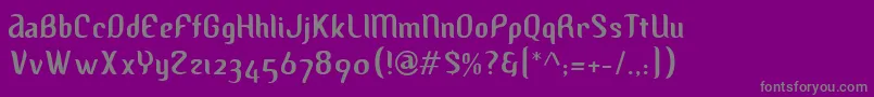 Czcionka ALBINO   – szare czcionki na fioletowym tle