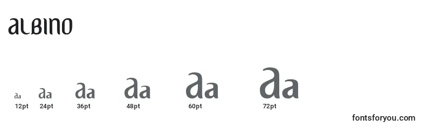 Größen der Schriftart ALBINO   (118992)