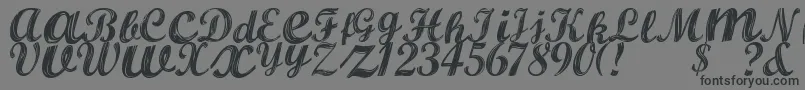 ALBURA Regular Font – Black Fonts on Gray Background