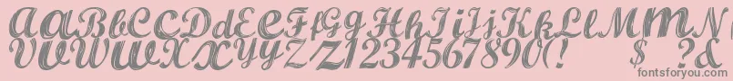 ALBURA Regular-Schriftart – Graue Schriften auf rosa Hintergrund