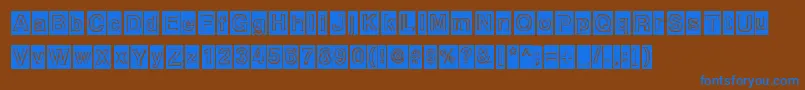 Alburquerque Font – Blue Fonts on Brown Background
