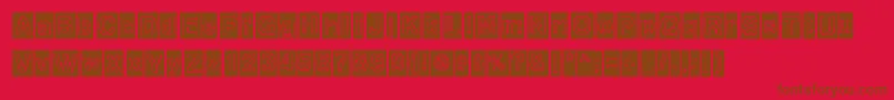 Alburquerque-Schriftart – Braune Schriften auf rotem Hintergrund