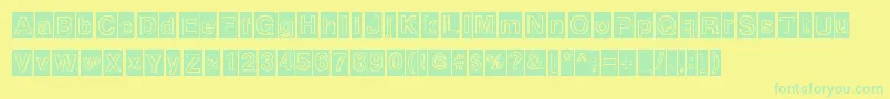 Alburquerque Font – Green Fonts on Yellow Background