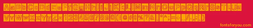 Alburquerque Font – Orange Fonts on Red Background
