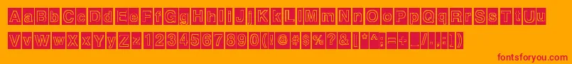 Alburquerque Font – Red Fonts on Orange Background