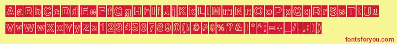 Alburquerque Font – Red Fonts on Yellow Background