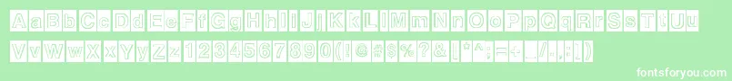 フォントAlburquerque – 緑の背景に白い文字