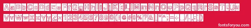 Alburquerque Font – White Fonts on Red Background