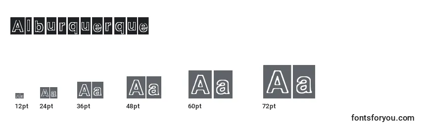 Alburquerque Font Sizes