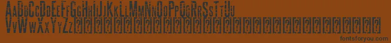 ALCATRAZ-fontti – mustat fontit ruskealla taustalla