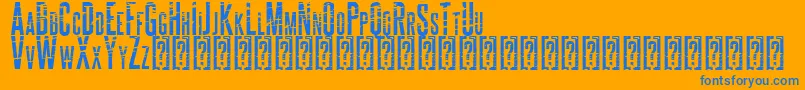 ALCATRAZ Font – Blue Fonts on Orange Background