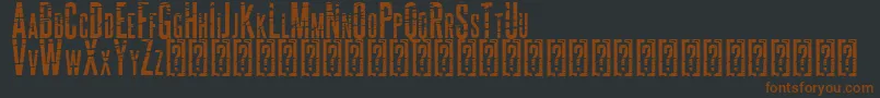 ALCATRAZ Font – Brown Fonts on Black Background