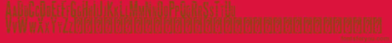 ALCATRAZ-fontti – ruskeat fontit punaisella taustalla