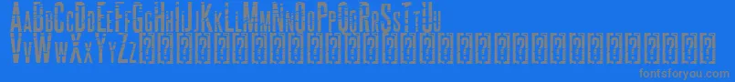 ALCATRAZ Font – Gray Fonts on Blue Background