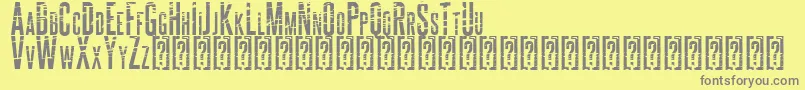 ALCATRAZ Font – Gray Fonts on Yellow Background