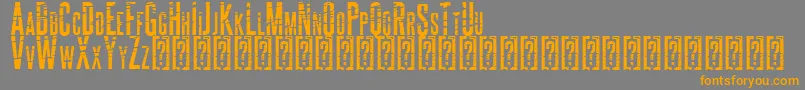 fuente ALCATRAZ – Fuentes Naranjas Sobre Fondo Gris