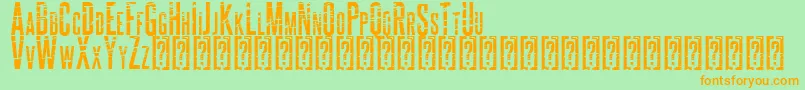 ALCATRAZ Font – Orange Fonts on Green Background