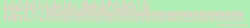 ALCATRAZ-fontti – vaaleanpunaiset fontit vihreällä taustalla