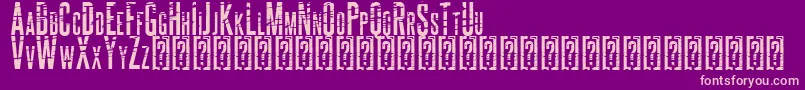 fuente ALCATRAZ – Fuentes Rosadas Sobre Fondo Morado