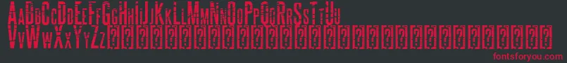 Police ALCATRAZ – polices rouges sur fond noir