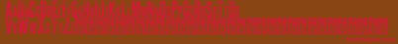 ALCATRAZ Font – Red Fonts on Brown Background