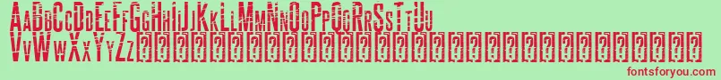 ALCATRAZ Font – Red Fonts on Green Background