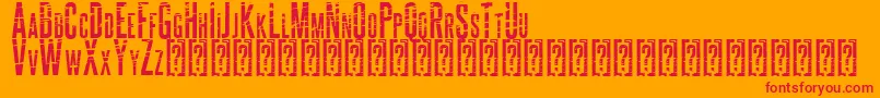 ALCATRAZ Font – Red Fonts on Orange Background