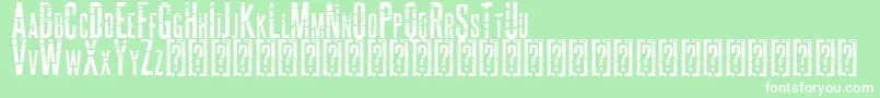 ALCATRAZ Font – White Fonts on Green Background