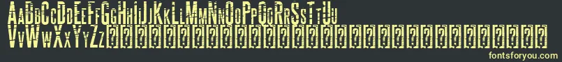 ALCATRAZ Font – Yellow Fonts on Black Background