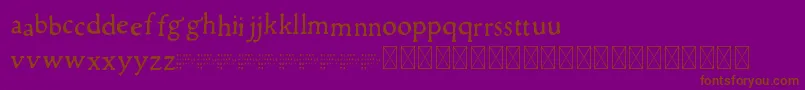 Alchemion Demo Font – Brown Fonts on Purple Background