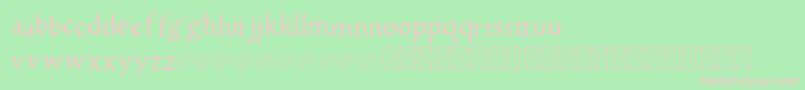 フォントAlchemion Demo – 緑の背景にピンクのフォント