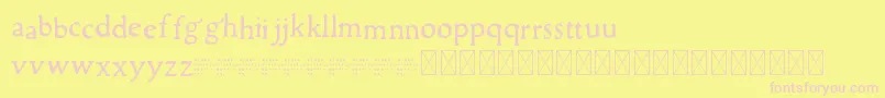 フォントAlchemion Demo – ピンクのフォント、黄色の背景