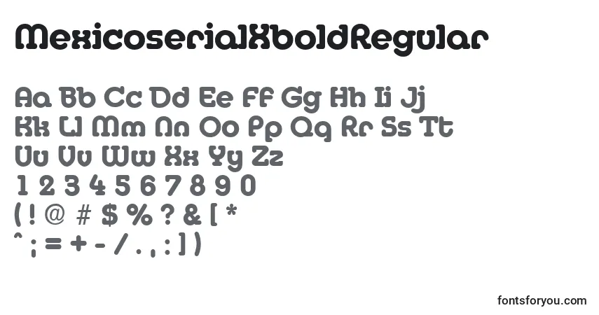MexicoserialXboldRegular Font – alphabet, numbers, special characters