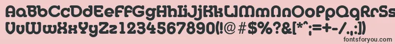 MexicoserialXboldRegular Font – Black Fonts on Pink Background