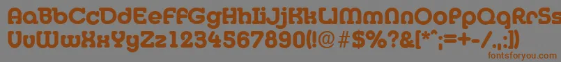 MexicoserialXboldRegular Font – Brown Fonts on Gray Background