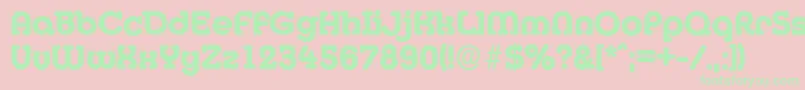 MexicoserialXboldRegular Font – Green Fonts on Pink Background