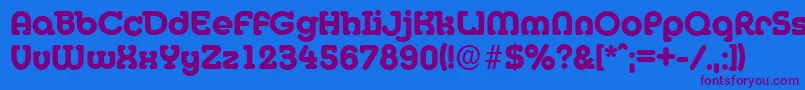 MexicoserialXboldRegular Font – Purple Fonts on Blue Background